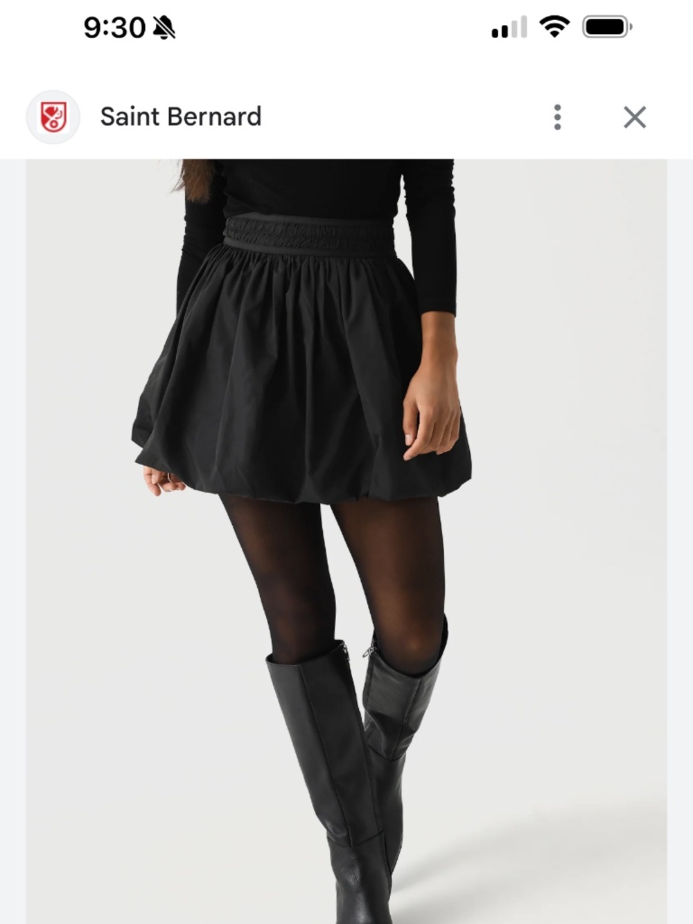 Hunter Bell Black Bubble Skirt